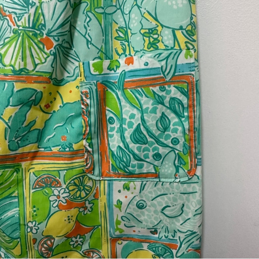Lilly Pulitzer Classic Shift Dress green blue orange size 6 - Picture 2 of 7